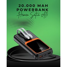Marsilyan 20000 Mah Taşınabilir Powerbank | Çok Kablolu, Hızlı Şarj Destekli (22.5W)