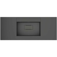 Real Stone Flatstone 70X50 Antrasit Etajerli Granit Banyo Lavabosu