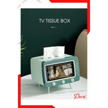 Belirtilmemiş Masa Üstü Peçetelik , Tv Şekilli Peçete Kağıt Mendil Kutusu , Cep Telefonu Tutuculu Peçetelik
