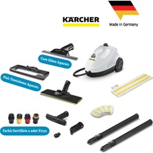 Karcher Sc 2 Easyfix Lite Set 1500W 3.2 Bar Buharlı Temizlik Makinesi - Zemin ve Yüzey Temizliği Için Tam Set - Ergonomik Easyfix Zemin Başlığı ve Mikrofiber Bez Dahil - Hızlı Isınan Pratik