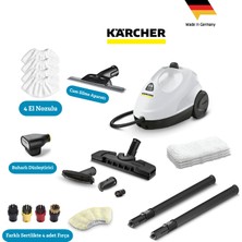 Karcher Kst 2 Pro Set 1500W 3.2 Bar Yüksek Basınçlı Buharlı Temizlik Makinesi- Beyaz Ev ve Ofis Tipi Hijyenik Zemin Temizleyici - Kimyasalsız Temizlik %99.99 Bakteri Öldürücü Etkili