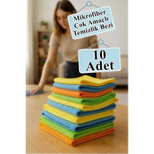 Artlantis Temizlik Bezi 10 Adet Renkli 40X40CM Mikrofiber Bez Kurulama Bezi Iz Bırakmayan Bez Leke Tutmaz Cam Bezi Mutfak Bezi
