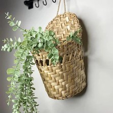 Ss Eral Koop El Yapımı, Doğal Hasır Saksı Sepet, Dekoratif Sepet, Delikli Organizer