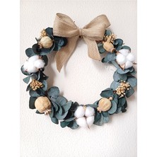 Ss Eral Koop Kapi Dekor Çelenk  Hediye Kapi Süsü  Ev Hediyesi  Şoklanmiş Okaliptüs