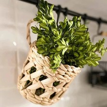 Ss Eral Koop Dekoratif Çok Amaçlı / Hasır Saksı Sepet / Askı Sepet / Duvar Sepet 10 x 10 cm