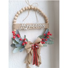 Ss Eral Koop Ahşap Boncuk Naif Kokina Kapı Önü Dekoru Hediyelik Süs