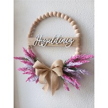 Ss Eral Koop Ahsap Boncuklu Renkli Lavanta Kapi Dekoru Ev Hediyesi Duvar Süsü