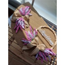 Ss Eral Koop Ahsap Boncuk Hosgeldiniz Kapı Süsü ve Paspas Takımı Ev Dekor