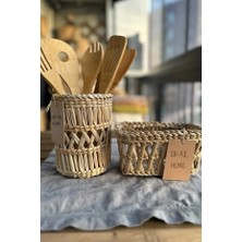 Ss Eral Koop Mutfak 2li Organizer Çok Amaçlı Tezgah Üstü Kaşıklık Yağdanlık Baharatlık Set Saksı Çiçeklik Vazo Seti