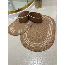 Bhr Creative Banyo Takımı 4060-50X80 Paspas ve Sepet Takımı