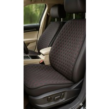 Oto Koltuk Kılıfı Sırt Destekli Minder Kırmızı Dikişli Classe Elegance Ön Ikili +Arka Oturma Set