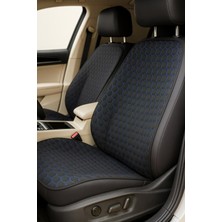 Oto Koltuk Minderi Sırt Destekli Kılıf Mavi Dikişli Classe Elegance Ön Ikili +Arka Oturma Set