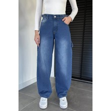 Gülseli Kadın Bol Kesim Jean Kot Pantolon P-00019659