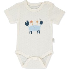 Bebetto Ajurlu Kısa Kollu Body Ay (Shıp Boy) Ekru