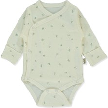 Bebetto Organik Interlok Kruvaze Body (Organıc Cute Bear) Ekru