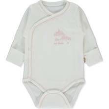 Bebetto Organik Interlok Kruvaze Body (Organıc Born Wıth Love) Ekru