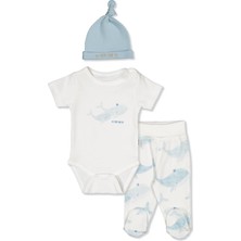 Bebetto Interlok Body Set 3lü (Whales) Mavi
