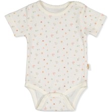 Bebetto Organik Süprem Double Kısa Kollu Body Ay (Organıc My Mushroom) Ekru