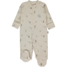 Bebetto Organik Interlok Patikli Tulum (Organıc Fun Moment) Bej