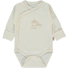 Bebetto Organik Interlok Kruvaze Body (Organıc Born Wıth Love) Koyu Ekru