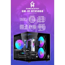 GM Game Master Gm-X1 RTX5060 R7 5700X Cpu 32GB Ram 1tb M.2 SSD RTX5060 Sıvı Soğutuculu Siyah Gaming Pc