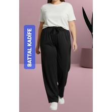 Kadın Bayan Fransız Kadife Battal Büyük Beden Bel Lastikli Cepsiz  Eşofman Altı Pantolon Pijama Tayt