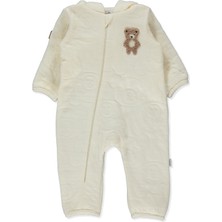 Bebetto Jakarlı Kapitone Patiksiz Tulum (Bearısh) Ekru