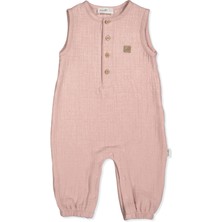 Bebetto Müslin Patiksiz Tulum (Hello) Gül Kurusu