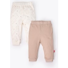 Bebetto Patiksiz Pantolon 2li (Cute Bear) Bej
