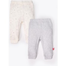 Bebetto Patiksiz Pantolon 2li (Cute Bear) Gri Melanj
