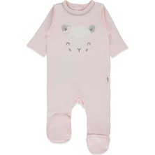 Bebetto Organik Interlok Patikli Tulum (Organıc Sleepy Sheepy) Pembe