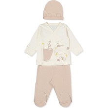Bebetto Bamboo Interlok Zıbın Set 3lü (Bamboo) Bej