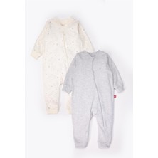 Bebetto Eldivensiz Patiksiz Tulum 2li (Cute Bear) Gri Melanj