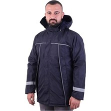 Erkek Lacivert Reflektörlü Polarlı Denizci Kabanı
