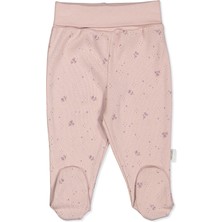 Bebetto Ajurlu Patikli Pantolon Baskılı (Nature) Pudra