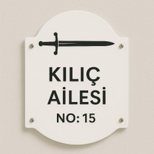 Outdoor One Kişiye Özel Pleksi Kapı İsimliği | Yazılı Pleksi Apartman & Site Tabelası 20 cm