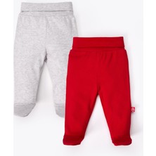 Bebetto Patikli Pantolon 2li (Always Raporlu Interlok) Kırmızı