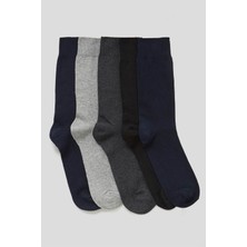 Bgk 5 Çift Erkek Pamuklu Ekonomik Çorap Renkli