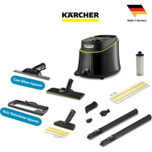 Karcher Sc 3 Deluxe Easyfix Lite Set 1900W 3.5 Bar Hızlı Isınan Buharlı Temizlik Makinesi - LED Göstergeli Sürekli Doldurulabilir Su Tankı Kimyasalsız %99.99 Bakteri Öldürücü Etkili