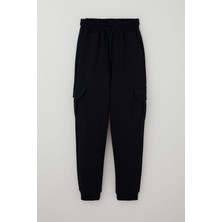 Poyraz Kids Erkek Çocuk Eşofman Altı Komando Cepli Bağcıklı Beli Lastikli 9-12 Yaş, Lacivert