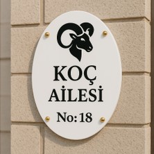 Outdoor One Kişiye Özel Pleksi Kapı İsimliği | Yazılı Pleksi Apartman & Site Tabelası 20 cm