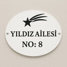 Outdoor One Kişiye Özel Pleksi Kapı İsimliği | Yazılı Pleksi Apartman & Site Tabelası 20 cm