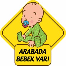 Sticker Usta Arabada Bebek Var Sticker 00170 Araba Sticker