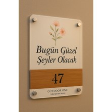 Outdoor One Kişiye Özel Pleksi Kapı İsimliği | Yazılı Pleksi Apartman & Site Tabelası 20 cm