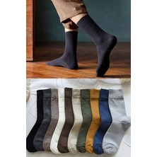 Bgk Unisex 10 Çift Renkli Mevsimlik Çorap %52 Pamuk %46 Polyester Konforlu ve Dayanıklı