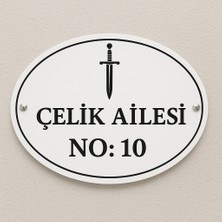 Outdoor One Kişiye Özel Pleksi Kapı İsimliği | Yazılı Pleksi Apartman & Site Tabelası 20 cm