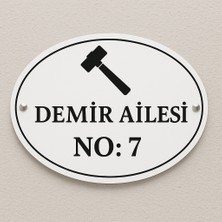 Outdoor One Kişiye Özel Pleksi Kapı İsimliği | Yazılı Pleksi Apartman & Site Tabelası 20 cm