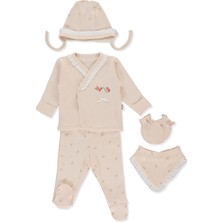 Bebetto Interlok Zıbın Set 5li (Tıny Florıst) Bej