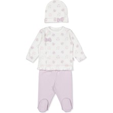 Bebetto Interlok Zıbın Set 3lü (Flowers/25) Lila