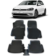 Vw Golf 7-7.5 (2012-2019) Uyumlu 3D Havuzlu Paspas